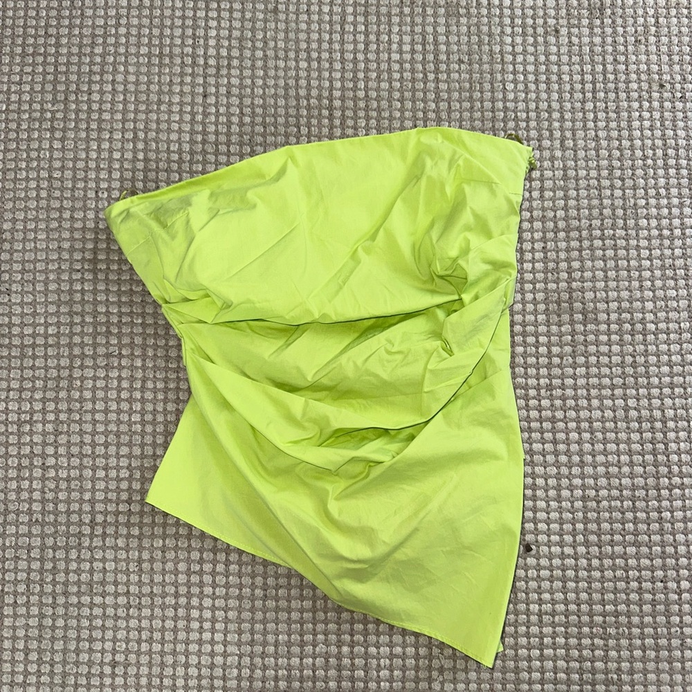 Vibrant Lime Green Strapless Top